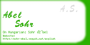 abel sohr business card